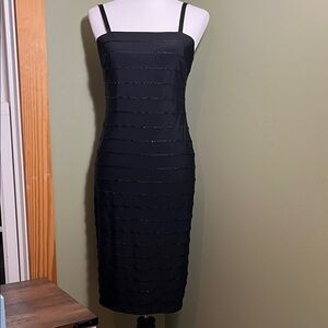 R&M Richards Black Strappy Midi Dress